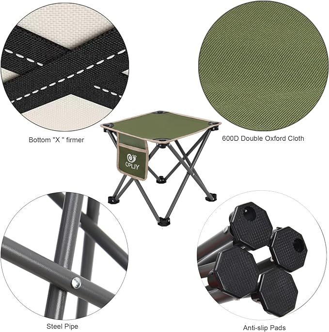 Opliy Camping Stool 2 Pack, Portable Folding Stool - Image 5