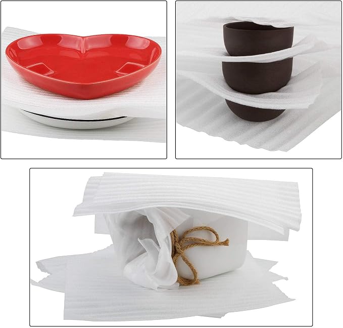 100-Count Cushion Foam Sheets 12 x 12 inch Foam Wrap Sheets Packing Cushioning - Image 4