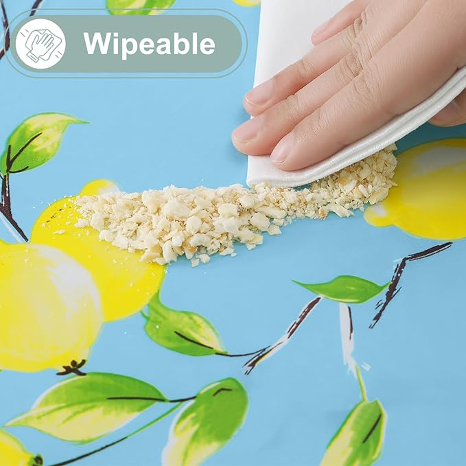 misaya Rectangle Waterproof Vinyl Table Cloth, Wipeable Tablecloth - Image 5