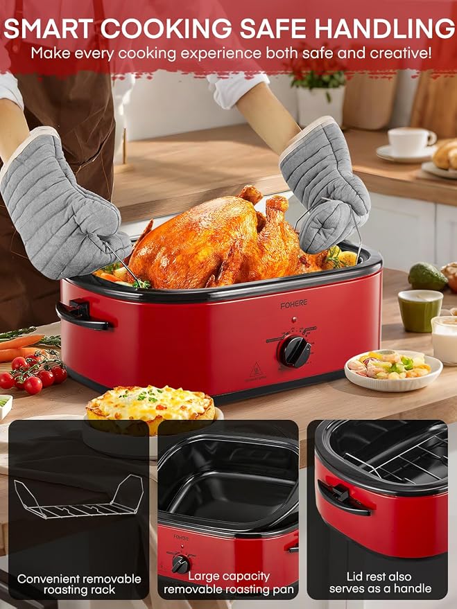 FOHERE 26QT Electric Roaster Oven - Image 4