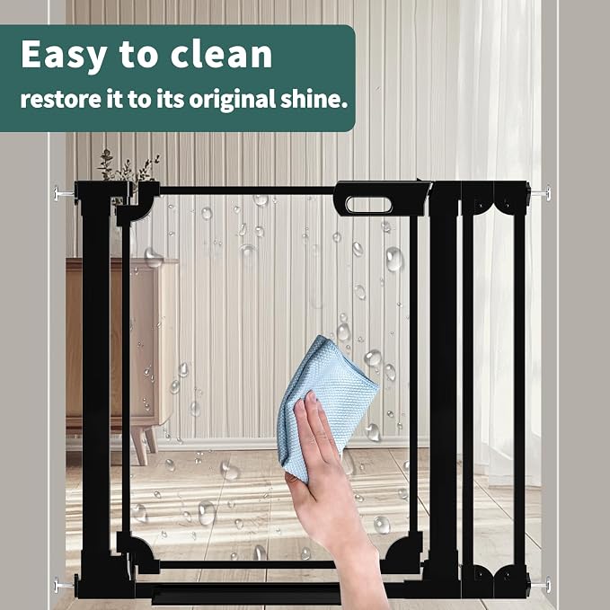 Clear Baby Gate 29.13-37.79" Wide Acrylic Safety Proof Dog Puppy Pet Barrier - Image 4