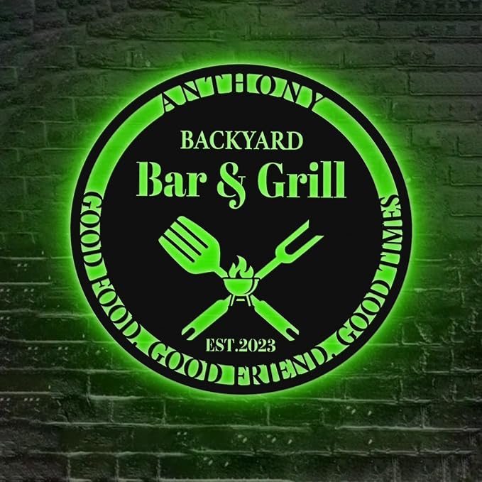 Custom Backyard Bar & Grill Sign - Image 2