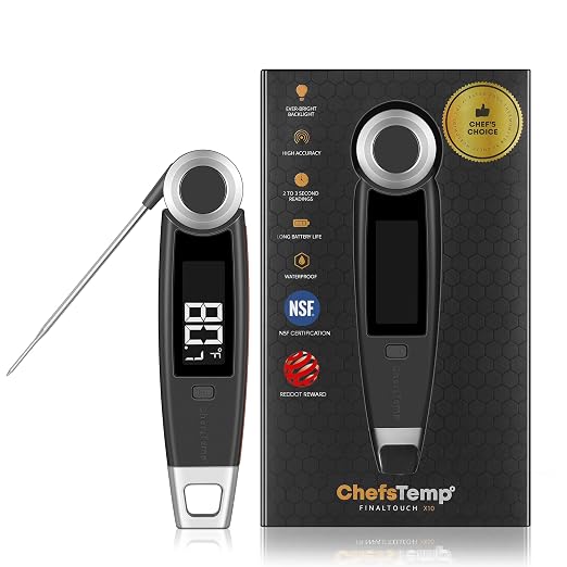 Finaltouch X10 Instant Read Digital Meat Thermometer NSF Certified Waterproof by chefstemp