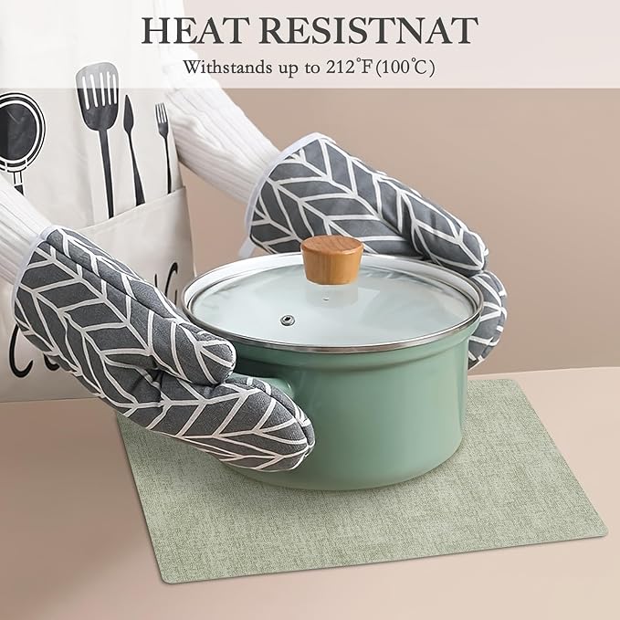 Faux Leather Heat Resistant Spring Placemats Set of 6 – Waterproof Oilproof - Image 5