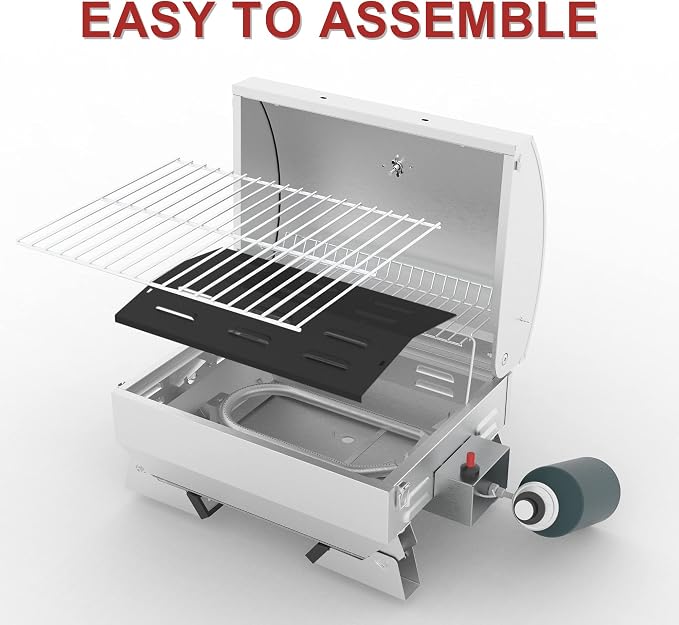 Royal Gourmet GT1001 Stainless Steel Portable Grill, 10000 BTU BBQ Tabletop Gas - Image 7