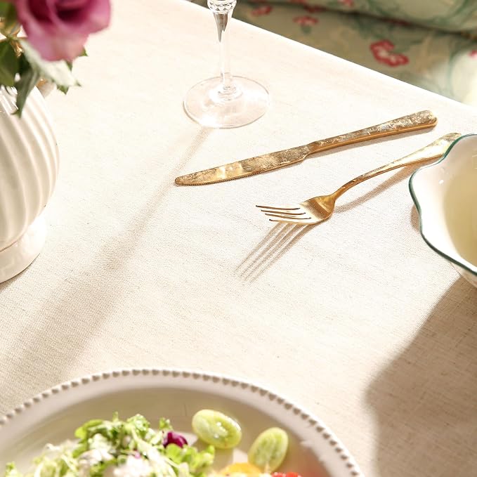 patdrea Designer Linen Green Tablecloth - Image 5