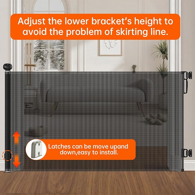 Retractable Safety gate, pet/Dog/cat Temporary Door, Baby Safety Temporary Door - Image 3