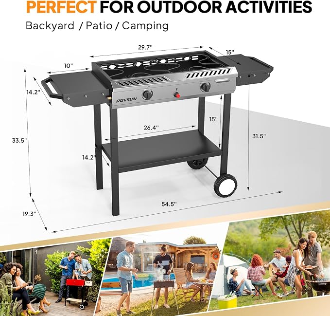ROVSUN 2 Burner Outdoor Propane Gas Stove - Image 6