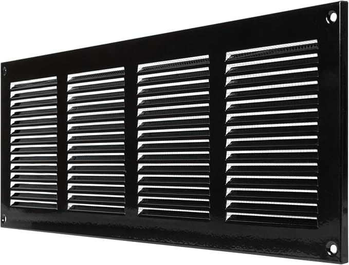 Repa Market 2-Pack Air Vent Cover 16x6 Inch Black Galvanized Steel Louvered - Image 7