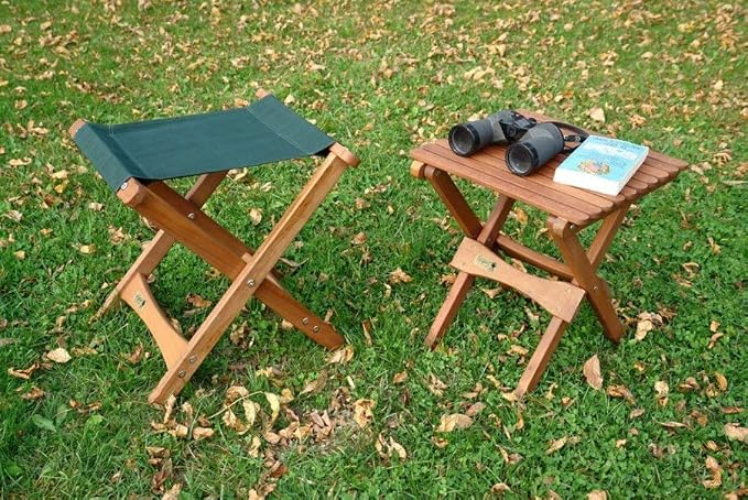 BYER OF MAINE Pangean Folding Stool – Canvas Camp & Wood Camp Stool - Image 2