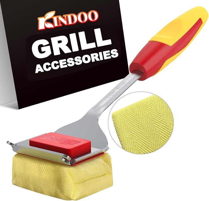 Grill Brush Bristle Free for Outdoor Grill, Steam Grill Cleaning Brush by KINDOO