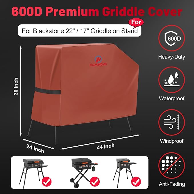 Comnova Griddle Cover for Blackstone 22 Inch 17 Inch Griddle - Image 2
