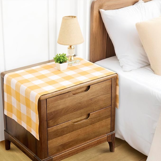 Solino Home Linen Checkered Table Runner 48 Inches - Image 3