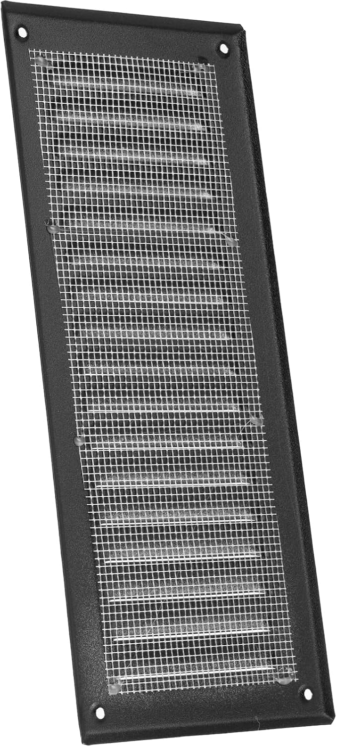 Vent Systems - 3 x 10 Inch Black Metal Rectangular Soffit Air Vent Grille Cover - Image 6