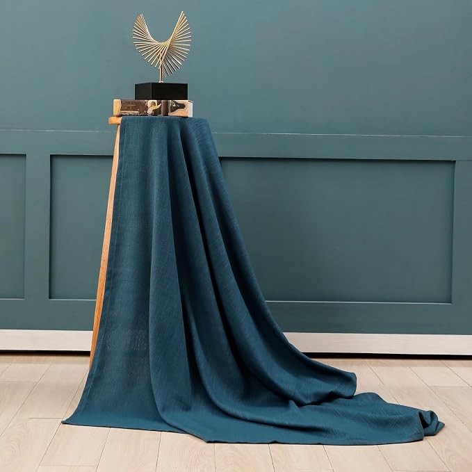 Blue Table Cloth for Rectangle Tables, Waterproof Spillproof Washable Tablecloth - Image 6
