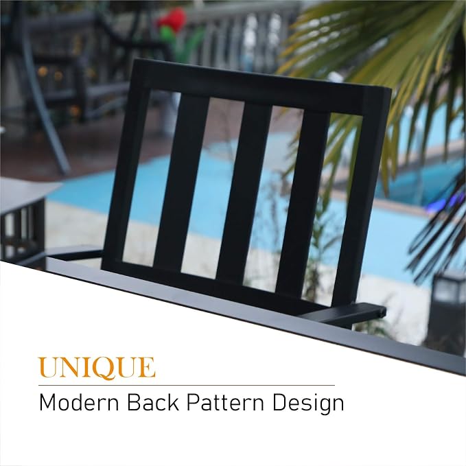 Sophia & William Round Patio Table and Chairs Set, Outdoor Dining Set - Image 7