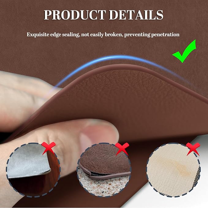 Faux Leather Placemats, Heat-Resistant, Waterproof and Oil-Proof, Reversible - Image 4