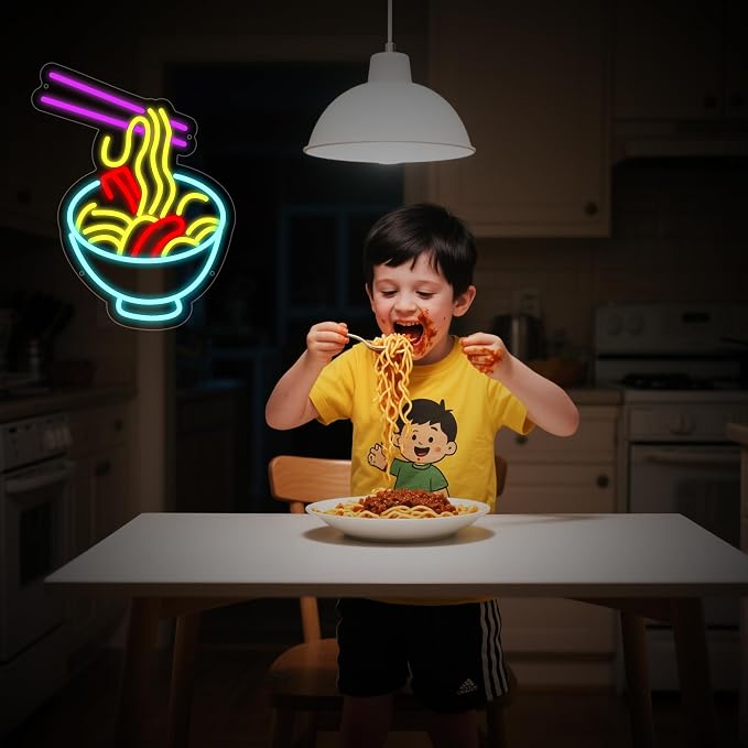 Ramen Neon Sign for Wall Decor, Noodle Led Neon Lights, Neon Ramen Light up - Image 9