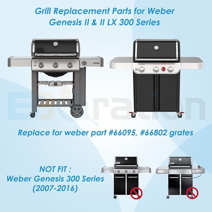 66095 18.75" Grill Grates for Weber GS4 Genesis II 300 and Genesis II LX 300 - Image 2