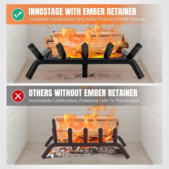 Fireplace Grates with Ember Retainer - Image 2