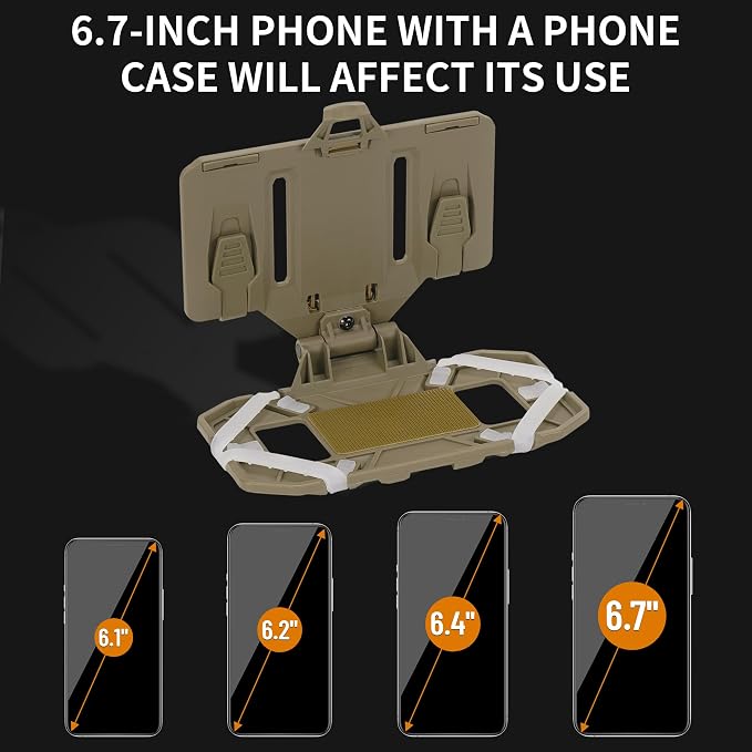 Tactical Molle Phone Holder for Plate Carrier Vest, Quick Release & Adjustable - Image 3