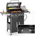 MFSTUDIO 4 Burners Propane Gas Grill and Griddle Combo by MFSTUDIO