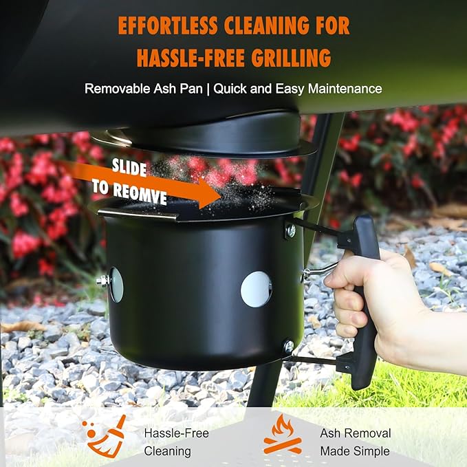 Charcoal BBQ Outdoor Grills: Spacious Barbecue Barrel Grill - Image 5