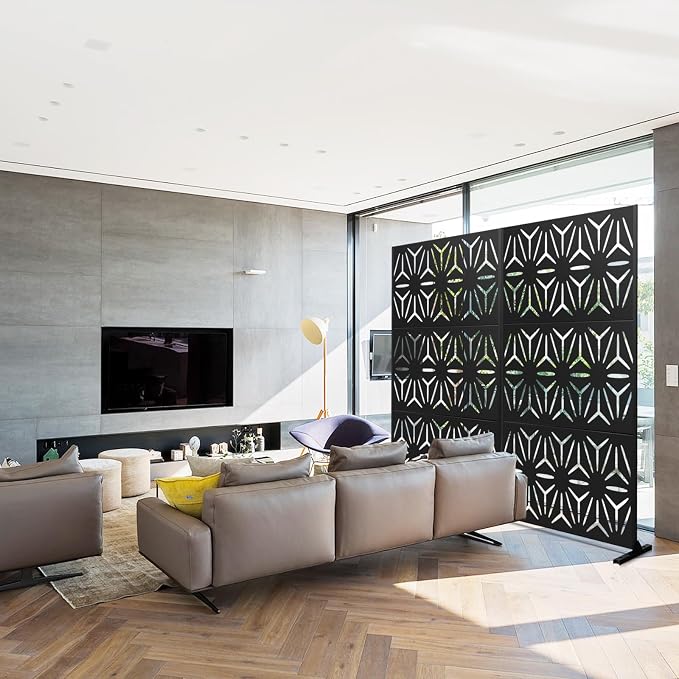 72" H×48" W Metal Privacy Screen, Outdoor Indoor Privacy Screens - Image 9