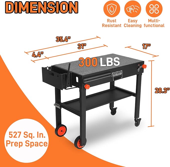 Grill Table for Blackstone Griddle, Portable Griddle Table - Image 4