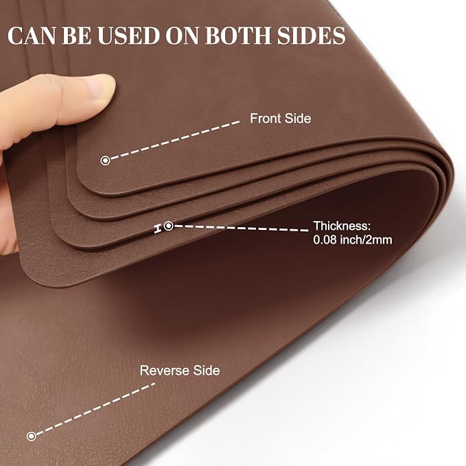 Faux Leather Placemats, Heat-Resistant, Waterproof and Oil-Proof, Reversible - Image 7