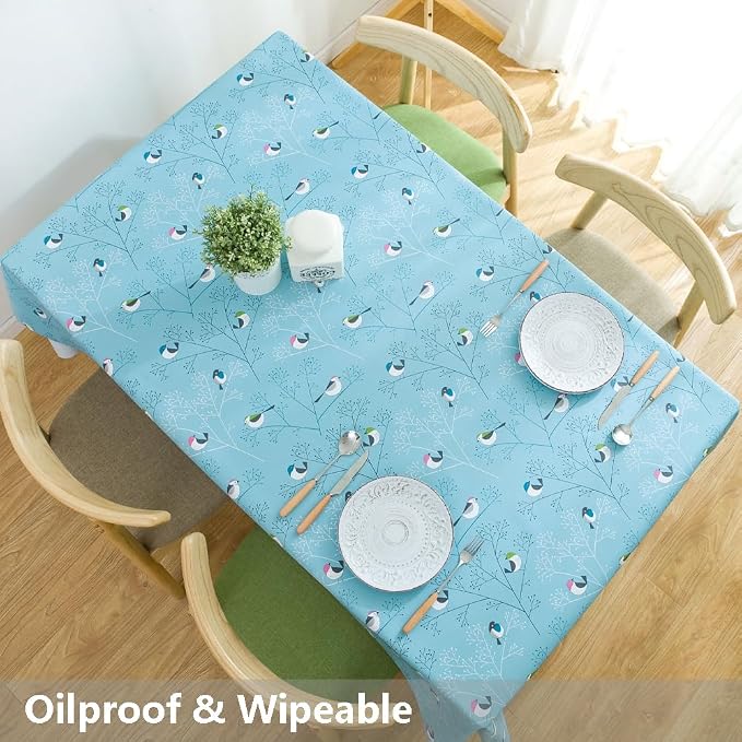 TruDelve Heavy Duty Vinyl Tablecloths Plastic Table Cloths Waterproof - Image 5