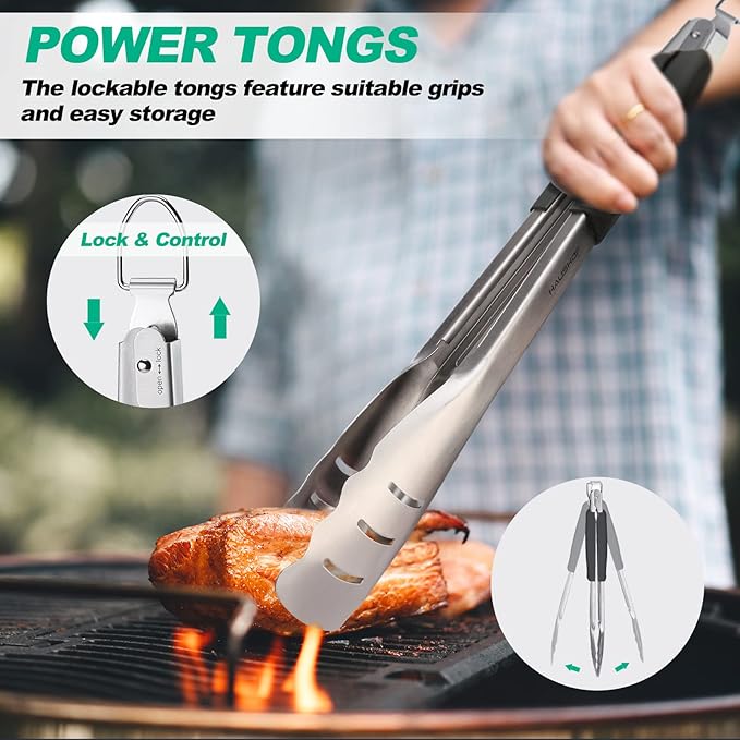 HAUSHOF Large Grill Accessories Heavy Duty BBQ Set Gifts - Image 3