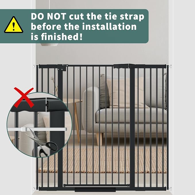40.55" Tall 1.37" Ultra Narrow Spacing Dogs Pets Baby Gate - Image 5