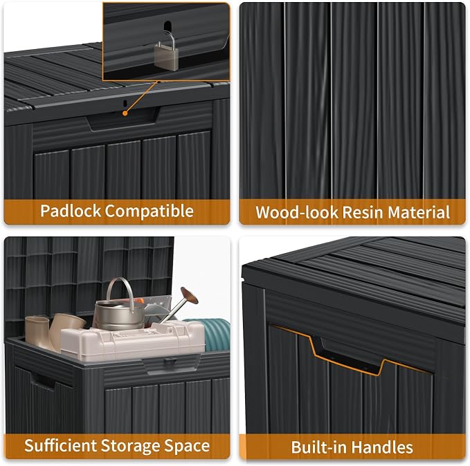 28 Gallon Outdoor Storage Box – Resin Deck Box - Image 6