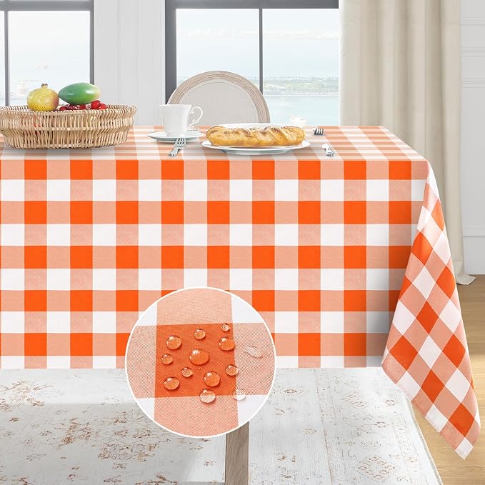 Softalker Gingham Checkered Tablecloth Rectangle by Softalker
