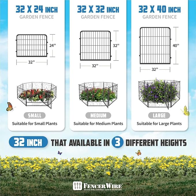Fencer Wire Decorative Wire Fence, Panel Decor, Heavy Duty Iron Landscape Patio - Image 7