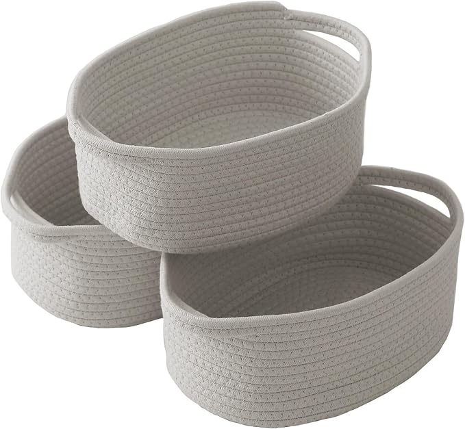 Woven Basket, Small Rope Storage Bin by JMvicyroam