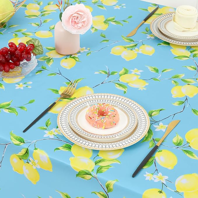 misaya Rectangle Waterproof Vinyl Table Cloth, Wipeable Tablecloth - Image 6