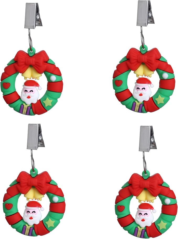 TwoFish Home Set of 4 Xmas Garland Tablecloth Weight Clamps Xmas Garland - Image 4
