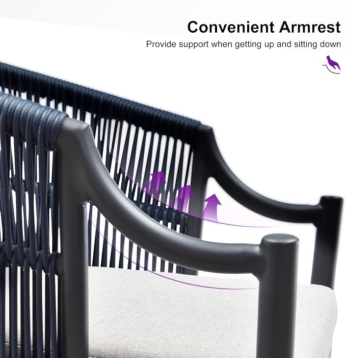 PURPLE LEAF Outdoor Dining Set for 6 - Image 4