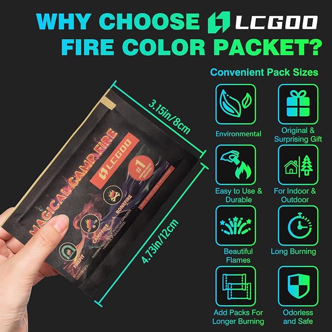 Fire Color Changing Packets for Campfire, Bonfire & Outdoor Fireplaces - Image 6