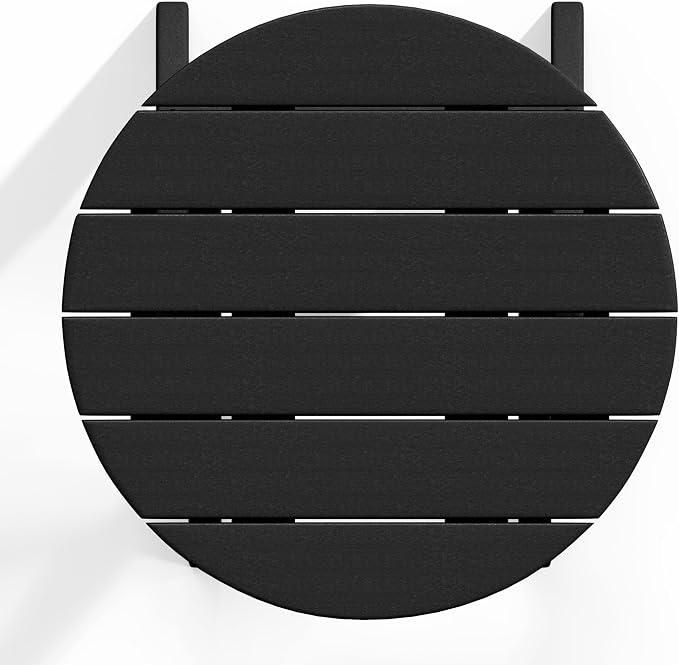 Costaelm Paradise HDPE Outdoor 24.5 Inch Round Portable Folding Patio Dining - Image 9