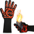 BBQ Grill Gloves 1472°F Heat Resistant, Long Grilling Gloves Oven Mitts by UTOI