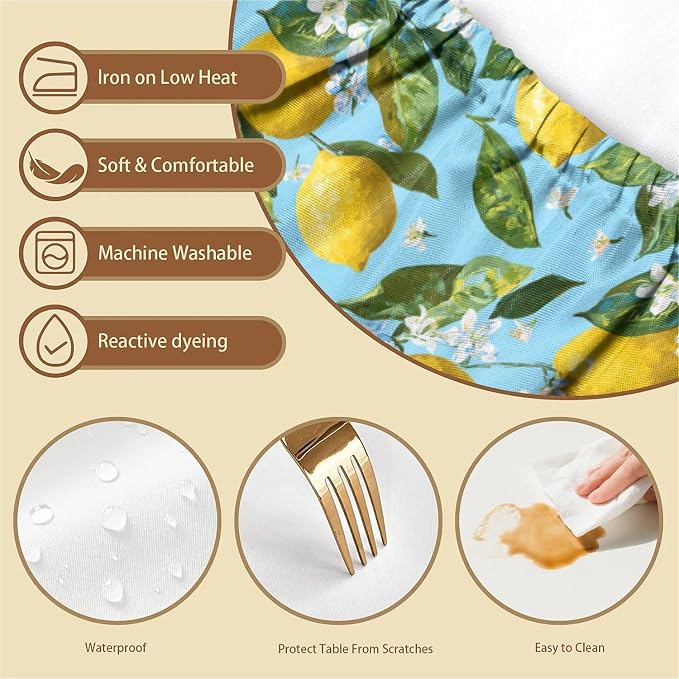 Rectangle Table Cloth Cover Waterproof Elastic Fitted Polyester Fitted - Image 3