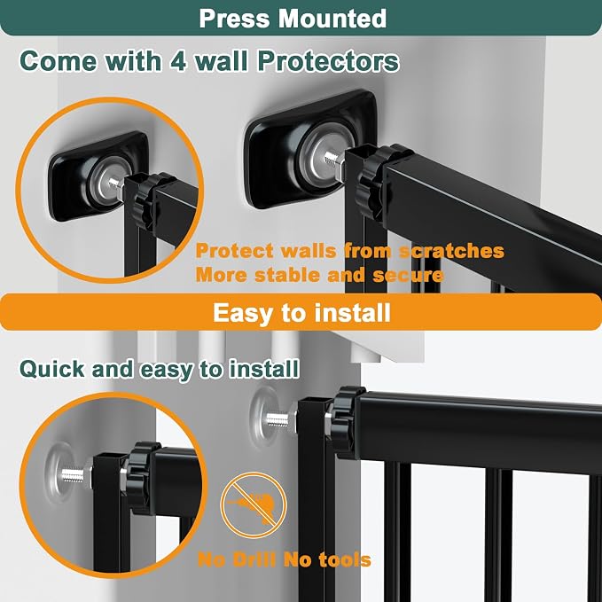 40.55" Tall 1.37" Ultra Narrow Spacing Dogs Pets Baby Gate - Image 4
