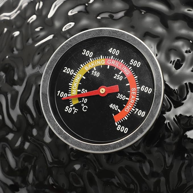 13 Inch Ceramic Charcoal Grill, Portable BBQ Smoker - Image 8