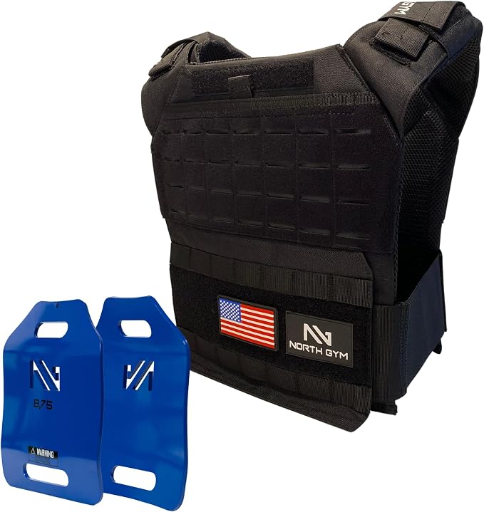 Northgym Adjustable Weighted Vest/Incl. 3D Weight Plates in 14lbs / 20lbs/ - Image 2