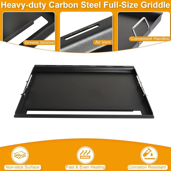 6788 Griddle Insert for Weber Genesis II 300 Series Gas Grill Non-Stick Full - Image 4