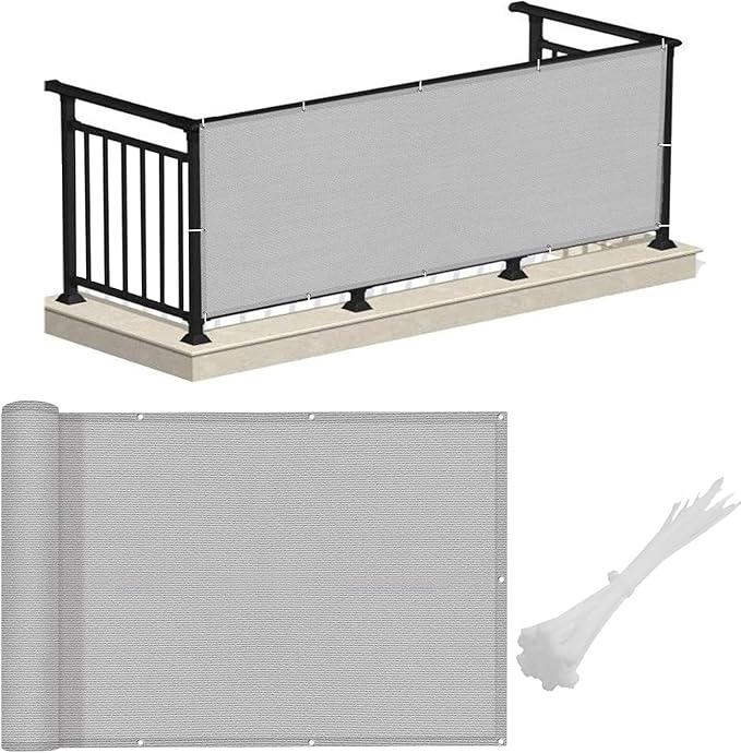 LOVE STORY Balcony Privacy Screen, 3.3'x19.7' Deck Shield Screen Fence Cover by LOVESTORY