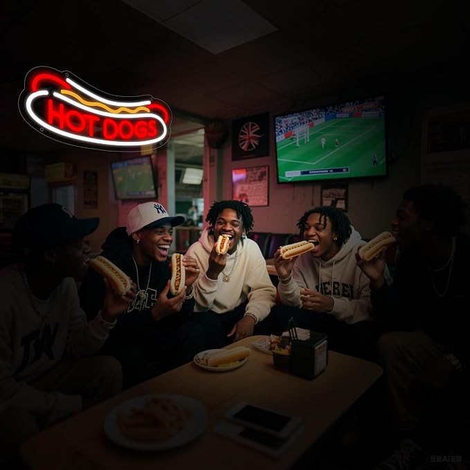 Hotdog Neon Sign for Wall Decor, Hotdog Led Signs, Dimmable USB Powered Neon - Image 8